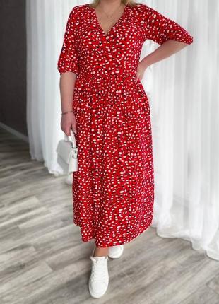 Женское летнее платье штапель размеры 48-582 фото