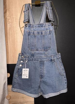 Комбез джинс шорты французский бренд jennyfer размер 34 размерная сетка в карусели