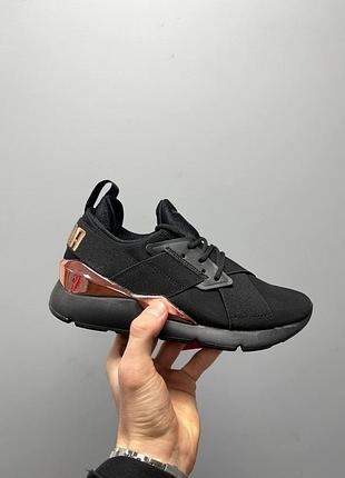 Кросівки puma muse metal ‘black gold’7 фото