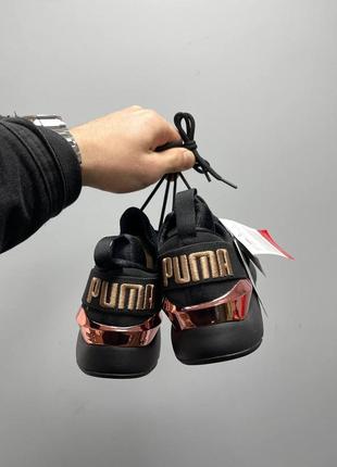 Кроссовки puma muse metal «black gold’2 фото