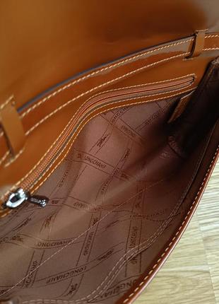 Лакированная кожаная сумка, клатч, сумочка longchamp patent leather clutch bag7 фото