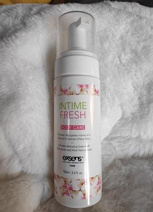 Піна для інтимної гігієни exsens intime fresh 150 мл, екстракт троянди та алое вера, натуральна