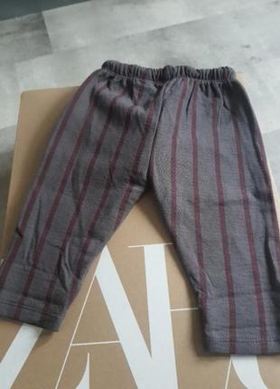 Zara коттоновые штанишки с подкладкой оригинал заказы на официальном сайте7 фото