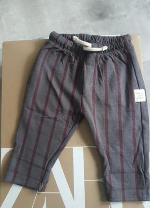Zara коттоновые штанишки с подкладкой оригинал заказы на официальном сайте2 фото