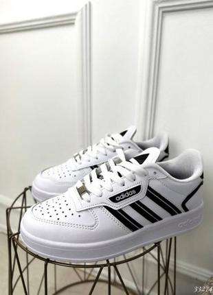 Женские белые кеды adidas4 фото