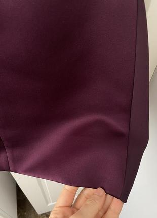 Костюм брюки та блуза фіолетового ягідного кольору на шовковій підкладці6 фото