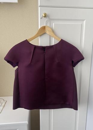 Костюм брюки та блуза фіолетового ягідного кольору на шовковій підкладці8 фото