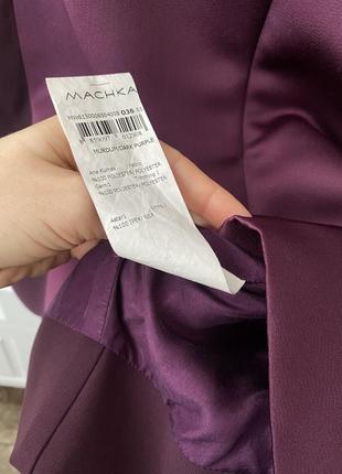 Костюм брюки та блуза фіолетового ягідного кольору на шовковій підкладці7 фото