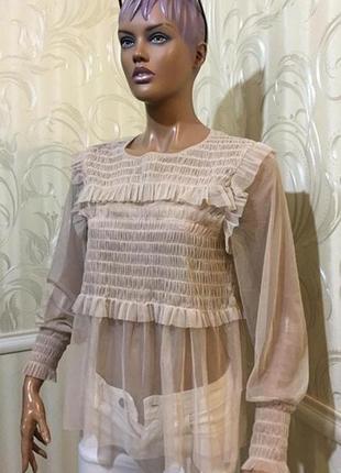 Шикарна блуза/сітка, asos uk14/m-l