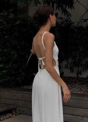 Белое сексуальное платье, сарафан, вечернее платье миди2 фото
