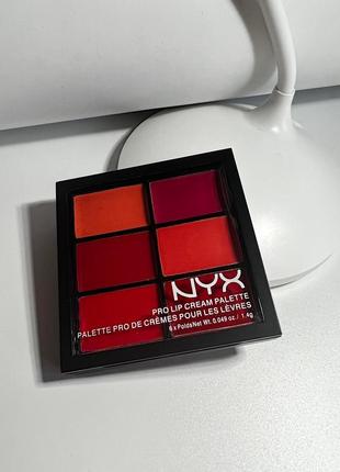 Б/в палитру помад для губ nyx cosmetics pro lip cream palette1 фото