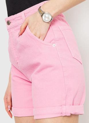 Джинсовые женские шорты цвет розовый2 фото