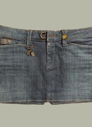 Джинсовая мини юбка g- star raw оригинал y2k vintage нулевые grunge demonia dollskil 2