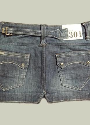 Джинсовая мини юбка g- star raw оригинал y2k vintage нулевые grunge demonia dollskil 3