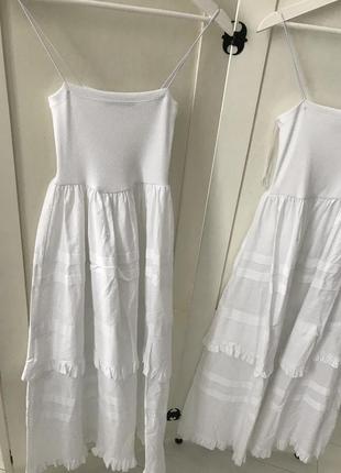 Zara белое платье, s, m2 фото