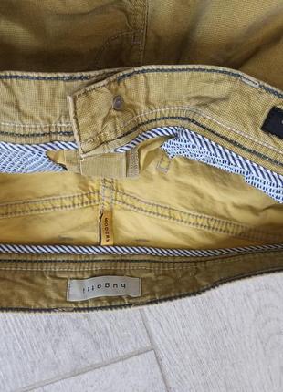 Італійські  гірчичні штани. літні джинси, брюки bugatti5 фото