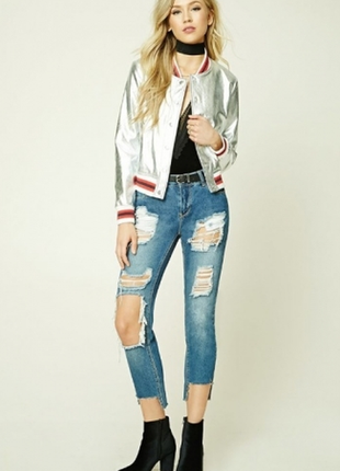 Крутая куртка бомбер женская forever21