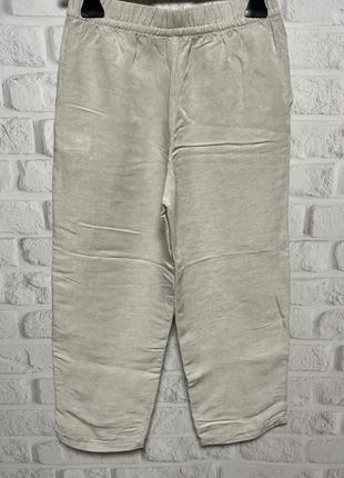 Льонові бриджі короткі штани h&m3 фото