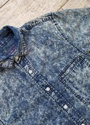 Рубашка с коротким рукавом варенка denim topman xs-s2 фото