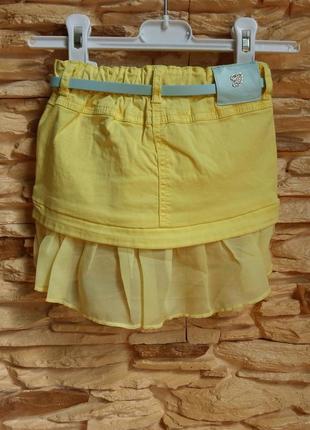 Джинсовая юбка gaialuna (италия) на 1-1,5 годика (размер 82)6 фото