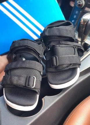 Удобные женские сандалии adidas в черном цвете (весна-лето-осень)😍