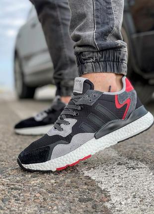 Sale! кроссовки мужские adidas nite jogger boost 3m черные1 фото