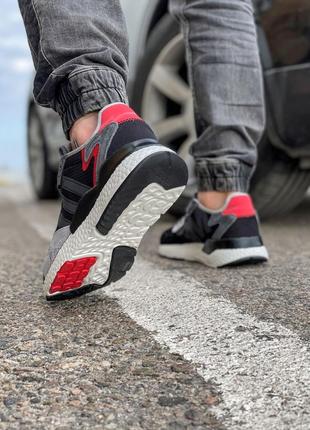 Sale! кроссовки мужские adidas nite jogger boost 3m черные6 фото