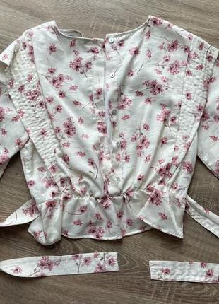 Блуза з квітковим принтом zara5 фото