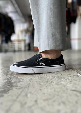 Женские vans classic slip-on black white 36-37-38-39-40-412 фото