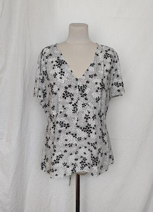 Блуза з коротким рукавом у квітковий принт peacocks