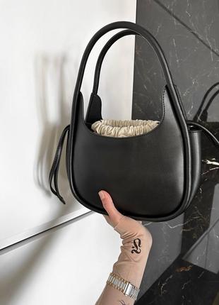 Жіночка сумка prada leather handbag black2 фото