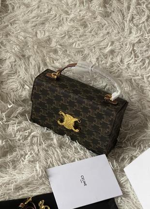 Сумка сумочка женская celine селин селін через плече трегд багет сода стиль шкіра