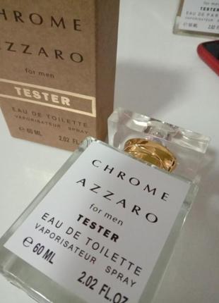 Azzaro chrome тестер мужского парфюма 60 мл4 фото