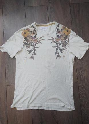 Чоловіча футболка reserved, беж розмір м