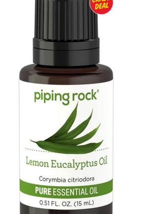 Эфирное масло лимона и эвкалипта (lemon eucalyptus pure essential oil) от piping rock, 15мл