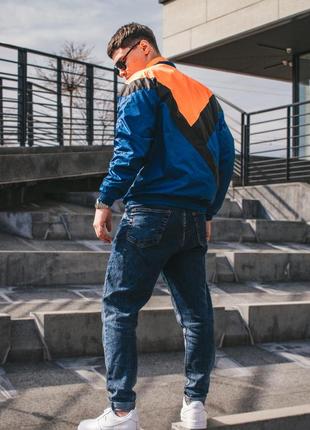 Чоловіча вітровка демісезон молодіжна reload retro різнокольорова / стильна легка спортивна куртка весна-осінь3 фото
