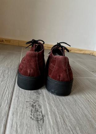 Итальянские замшевые туфли оксфорды р.38 новые4 фото