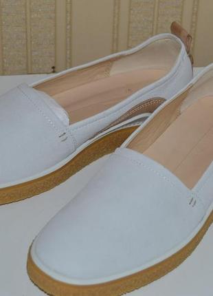 Слипоны мокасины туфли балетки кожа ecco размер 40 41, слипоны, мокасины6 фото