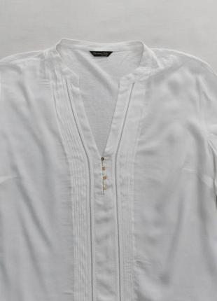 Біла блуза лонгслів massimo dutti2 фото
