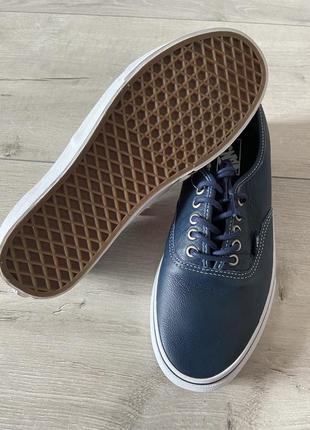 Кеды мужские vans authentic leather dress blue7 фото