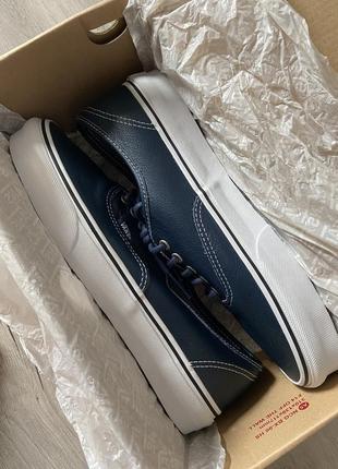 Кеды мужские vans authentic leather dress blue8 фото