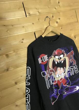 Vintage 90s looney tunes taz лонгслив кофта