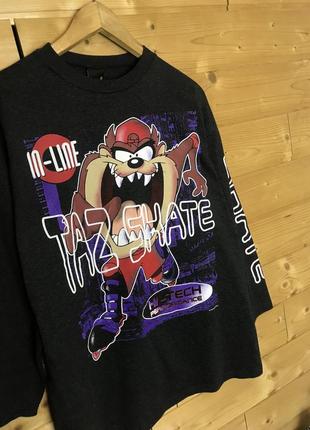 Vintage 90s looney tunes taz лонгслив кофта3 фото