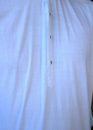 Мужская белая рубашка короткий рукав6 фото
