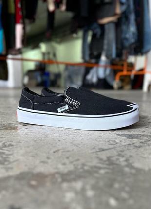 Мужские vans classic slip-on black white 40-43-44