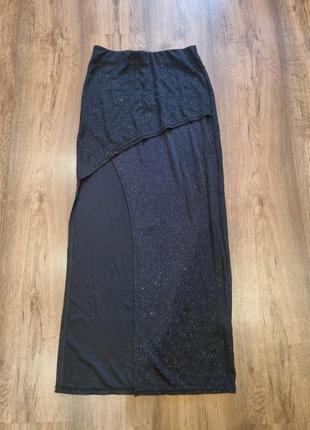 Чорна юбка довга2 фото