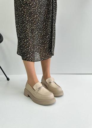 Женские кожаные туфли лоферы3 фото