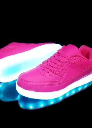 Кроссовки женские светящиеся pink tx02