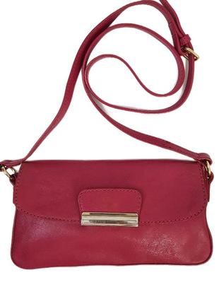 Изумительная кожаная сумка crossbody massimo dutti