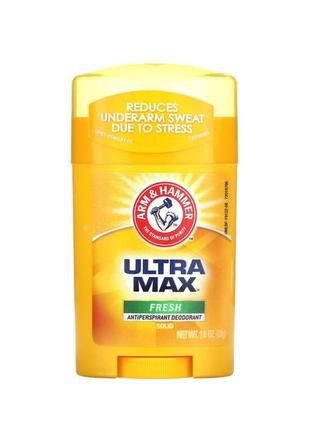 Arm&hammer ultramax, твердий дезодорант-антиперспірант для чоловіків, зі свіжим ароматом, 28 г1 фото